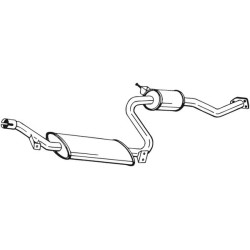 Stredný tlmič výfuku BOSAL 282-409