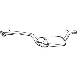 Stredný tlmič výfuku BOSAL 282-419