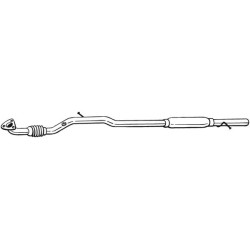 Stredný tlmič výfuku BOSAL 284-525