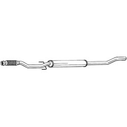 Stredný tlmič výfuku BOSAL 286-415