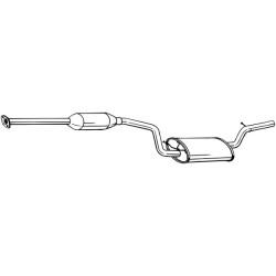 Stredný tlmič výfuku BOSAL 288-203