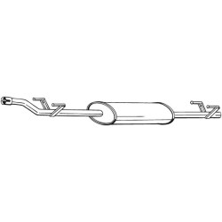 Stredný tlmič výfuku BOSAL 288-231