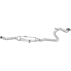 Stredný tlmič výfuku BOSAL 291-029