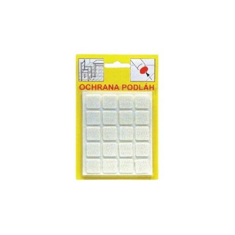 Trebor Filcové podložky - biela 16x16x3mm 101  101