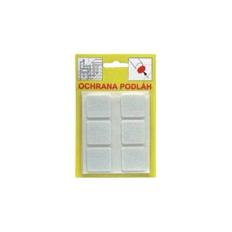 Trebor Filcové podložky - biela 28x28x3mm 105  105