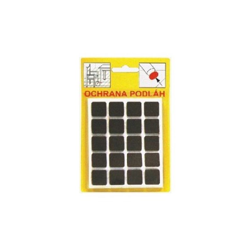 Trebor Filcové podložky - hnedá 16x16x3mm 101  101Hn