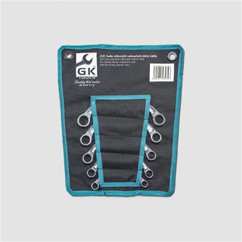 GK TOOLS Kľúče zahnuté 10-19mm sada 5 dielov P16138